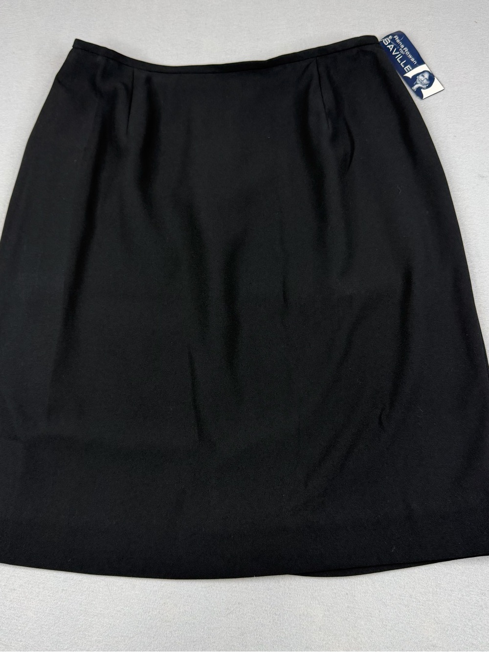 Vintage NWT Rena Rowan for Saville Black A-Line Career Skirt Size 16 USA